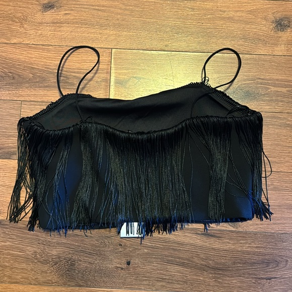 NWT* Dynamite Bare Fringe Crop Top - Picture 5 of 8